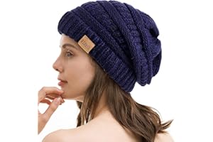 REDESS Slouchy Beanie Hat for Women Winter Warm Chunky Soft Oversized Cable Knit Cap