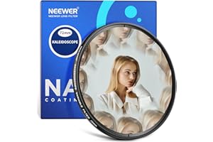NEEWER 72mm Kaleidoskop Prismenlinsenfilter, Fotografie Prisma Kristallglas Effektfilter mit Refraktionseffekt und Variabler Anzahl von fotografischen Motiven
