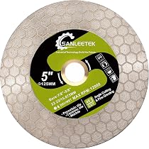 Disque Diamant 125mm SANLEETEK - Pour Granit, Marbre, Céramique | Filetage M14, Électroplaqué, Coupe Meulage