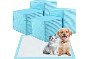 Wozzies 100 Piezas Empapadores Perros, 60 x 60 cm Resguardos para Cães, Almohadillas de Adiestramiento de Gatos y Cachorros Diseñada en 6 Capas y Puede Absorber rápidamente la Humedad
