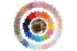 JOYOYO 60 styck hårklämmor och hårband för babyflicka, 6 cm slingor för småbarn