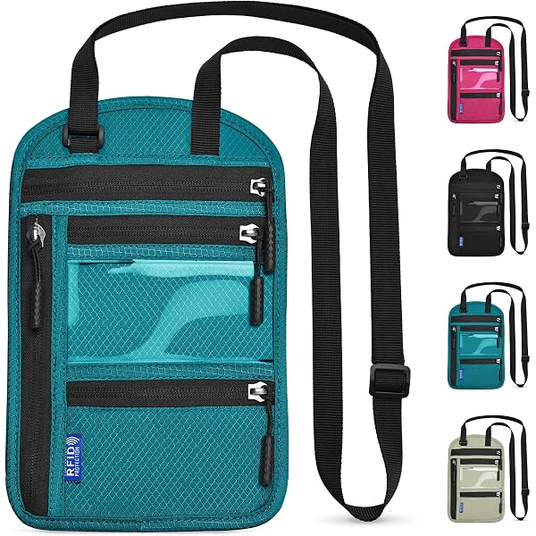 ZodiacZen Marsupio da viaggio piatto sotto i vestiti, antifurto con protezione RFID, marsupio piatto antifurto, cintura da viaggio, marsupio antifurto per uomo e donna, Nero , taglia unica, Piatto