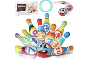 PORWKE Bowling Set Kids, Toddler Toys for 2 3 4 Year Old Boy Girl Gift for 1-6 Year Old Boys Toys Age 1 2 3 Kids Toys Age 2 3 Educational Toy for 1-3 Year Old Learning Toy for 2 3 4 Outdoor Toy Garden Toy