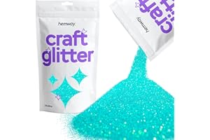 Hemway | Craft Glitter (ULTRA FINE 1/128" .008" 0.2mm) 100g - fluorescent blue