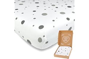 mimaDu lenzuola lettino con sbarre lenzuola bambini lettino 70x140 lenzuolo lettino 70x140 lenzuola lettino neonato materassino per lettino da campeggio | 100% cotone OEKO-TEX 60x120 70x140cm (Punti)