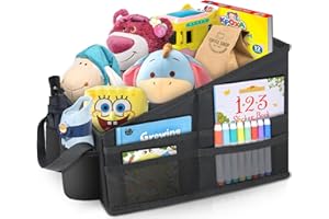 WOCVRYY Organizer Na Fotel Samochodowy, Akcesoria do Wnętrza Samochodu, Dla Kobiet, Dzieci, Na Tylne Siedzenie Pasażera, Organizer Na Zabawki, Książki, Przekąski z Uchwytem Na Napoje, Mocowanie Paska