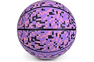 PECOGO Official Rubber Basketball 27.5"/29.5" Outdoor Indoor Mens Basketball Ball Size 5/7 for Kids Youth Teen Boys and Girls Gift Ideas(Without pump)