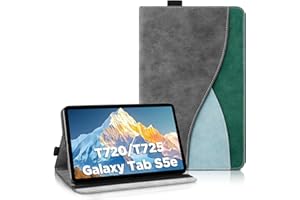 AsWant Étui Coque pour Samsung Galaxy Tab S5e 10.5” SM-T720/T725 2019- Étui Housse de Protection Cuir PU avec Fonction Support/Portefeuille Coque Tablette Samsung Galaxy Tab S5e (Gris Foncé)