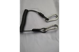 BBI LTD BBI Tool Safety Lanyard Heavy Duty 2 Stainless Steel Carabiners Tether Secure Screw 4 Professional Use