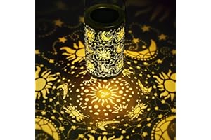 CARASTEK Solarlaterne für außen, LED Solarlampen Gartendeko,Wasserdichte Metall Solar Leuchten Garten als Garten Deko draußen Hängend/ Stehend Solar Gartenleuchten für Draußen Garten Balkon Outdoor Terrassen