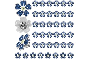 CNSJ Forget Me Not Pin Badge Memorial Pins Bulk Celebration of Life Funeral Favors Alzheimer's Dementia Forget Me Not Flower Lapel Pin Brooch Memorial Funeral Keepsakes Gifts for Loved Ones