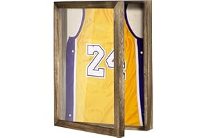 Love-KANKEI 11x14 Shadow Box with Polished Glass Cover Memory Box 28 x 36 x 7.3 cm for Memorabilia, Photos, Medals, Dried Flower and More, Carbonized Black