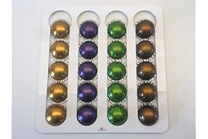 RITTERLINE Dispensador para 20 cápsulas VERTUO Nespresso y Dolce Gusto (BLANCO)