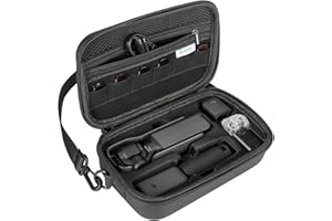 SKYREAT Osmo Pocket 3, estuche de PU portátil, estuche protector de viaje compacto para DJI Osmo Pocket 3 Creator accesorios, bolsa negra