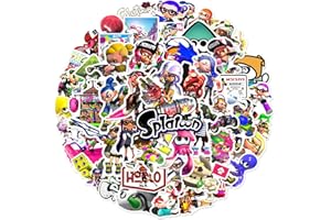 DIWSO 50 Stück Splatoon Aufkleber, Cartoon Animation Aufkleber, Vinyl wasserdicht für Laptop Snowboard Koffer Scrapbook Skateboard Gepäck Graffiti Teenager Erwachsene