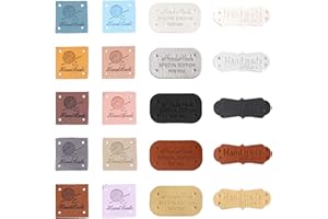 Hayaww 60 Pcs Etiquetas Tejidas A Mano,Etiqueta De Costura De Sombrero Etiquetas Hechas A Mano De Cuero Etiqueta De Coser Etiquetas Para Costura Etiqueta Hecha A Mano,DecoracióN De Costura Bricolaje