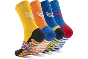 DECOVICI Sportsocken Kinder 4/8 Paar, Basketball Socken für Jungen Mädchen 6-16 Jahre Fussball Laufsocken Trainer Tennis Schule Wandern Socken