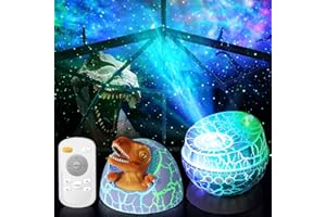 YISSVIC Projecteur Ciel Etoile Œufs de Dinosaure Projecteur Galaxie 8 Effets Lumineux 5 Vitesse 5 Luminosité avec Télécommande Minuterie Ciel Etoile Plafond Décoration Chambre Cadeau pour Noël, Fête