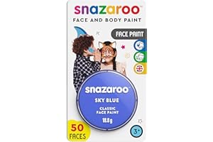 Snazaroo - Peinture Pour Visage et le Corps, Maquillage Pour Visage et Déguisement, Pour Enfants et Adults,Fard Blister 18 ML, Couleur Ciel