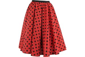 BRIGITTA Ladies Polka Dot Rock and Roll 50's 60's Style Skirt & Scarf