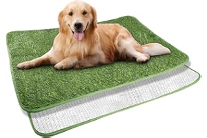 WIYETY Hundeklo Kunstrasen Hundetoilette, 50x70cm Welpentoilette Trainingsunterlage, Training Pee Pads, Waschbar Hunde Training Rasenmatte, Wasserdicht Hundetoilette für Zuhause, Wohnung