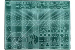ONESTO Cutting Mat Craft Mat Flexible Non Slip Craft Cutting Mat with Accurate Guide Grid Lines Design for Cutting Fabric, Paper, and Cards Double Sided self-Healing Cutting mat, Green (A-2)