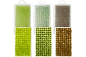 Cayway 312 Pz Static Grass Modelo Árbol Césped Mechones de Hierba Tuft, Modelo de Césped Estático para Tren Paisaje Ferroviario