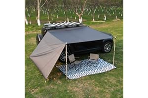SHADEPLUS SHADPLUS Car Awning, Awning with Side Walls, Awning with Piping, 2 Piping with Diameter 4.8 and 6.8 mm, Waterproof Car Awning Suitable for SUV, Van and Small Caravan, Piping or Suction Cup Mounting