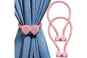 Yatinkim 2 Stück Magnetische Vorhang Raffhalter Bgardinen Raffhalter Outdoor Krawatte Seil Fenster Dekoration Zubehör Wohnzimmer Schlafzimmer Rosa