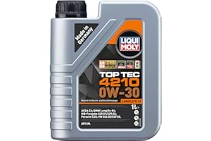 ‎LIQUI MOLY LIQUI MOLY Top Tec 4210 0W-30 | 1 L | Synthesetechnologie Motoröl | Art.-Nr.: 21604, farblos