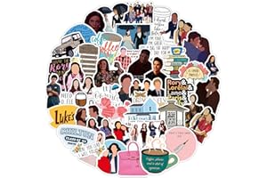 LIANKONG Gilmore Girls Stickers 50pcs Vinyl Water Comedy TV Show Decal for Laptop Skateboard Bumper Cars Computers Cool Teens Adults Decorations