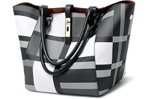 sqlp Damen Henkeltaschen Leder Groß Kapazität Shopper Tasche Student Schultasche Arbeit Handtasche für Damen Schultertaschen Weich Umhängetasche