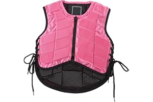 SPYMINNPOO Kinder-Reitweste, Professionelle Unisex-Reitweste, Eva-gepolsterte Sicherheits-Reitschutzausrüstung, Körperschutz für Mädchen und Jungen