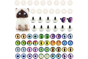 JULIE WANG 24MM 20 paires d'yeux de sécurité Dragon Eye pour la fabrication de poupées en peluche avec des yeux d'artisanat de rondelle Teddy Bear Amigurumi Crochet Toy