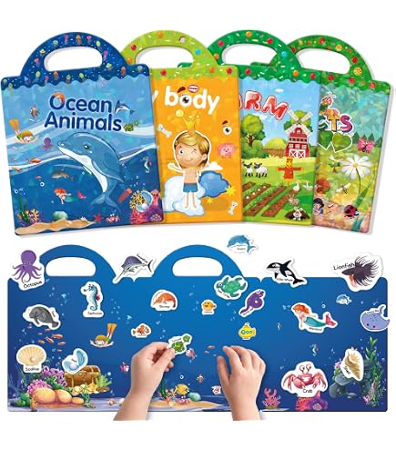 GUYUCOM Girls Stickers Set Exclusive Princess Set Reusable Portable Waterproof Kids Toy Gift for 2-6 Years Old Kids