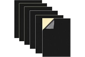 CiShow 6 Blatt Moosgummi Selbstklebend, 300*200*1/2/3mm, Schwarz, EVA Bastelschaum mit selbstklebender Rückseite, für Bastelarbeiten, Fotorahmen, Scrapbooking