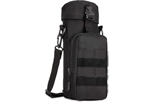 Yakmoo Soporte/Portador para Botella de Agua Estilo Militar Táctico 900D Nylon Molle Sistema Bolsa de Botella Impermeable 800ml al Aire Libre