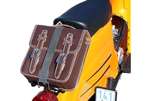 MADE4BIKERS Kleine Leder Hecktasche mit Schnellverschluss Gepäckträger Tasche Packtasche Braun passend für Simson Schwalbe Sperber Star Spatz KR50 KR51 SR4 …
