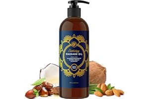 MAPLE HOLISTICS Vanilla Massage Oil for Massage Therapy - Relaxing Full Body Massage Oil with Silky Smooth Jojoba and Sweet Almond Oil - Easy Gliding with Gentle Vanilla Scent - Vegan Non GMO & Gluten Free