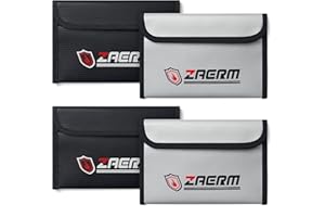 ZAERM Feuerfeste Tasche 4 Stück (20 x 13 cm) | Feuerfeste Dokumententasche Feuerfest Wasserdicht Feuerfeste Geldtasche für Dokumente Passport Bankdatei Schutz Kleiner Wertsachen