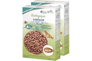 FLEUR ALPINE Bouillie Bébé | Lot de 2 Céréales pour Bébés au Sarrasin Bio - Bouillie pour de Délicieux Petits Déjeuners | Porridge Nutritif sans Gluten 4+ Mois sans Sucres Ajoutés | 2x7 Portions