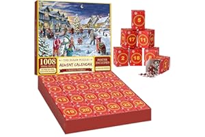 UMAVLESFRD Jigsaw Advent Calendar 2024, Puzzle Advent Calendar 2024 with 24 Boxes 1008 Pcs, Advent Calendar Puzzle for Girls And Boys, Advent Calendar Jigsaw 2024 Gifts for Adults and Kids