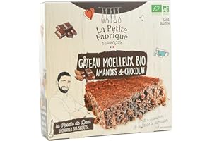 La Petite Fabrique Provençale - Gateau moelleux à partager BIO - Sans Gluten - aux Amandes et au Chocolat - 225g