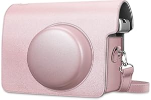 Fintie Custodia per Fujifilm Instax Wide 300 - Borsa Protettiva Case in Similpelle con Tracolla Regolabile per Fujifilm Instax Wide 300 Fotocamera Istantanea, Oro Rosa
