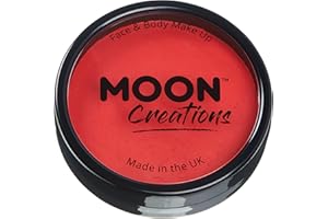 Moon Creations Pro Face and Body Makeup, Professional Colour Cake Pots for Face Paint, Costumes, Festival, Halloween, for Kids and Adults (Light Red, 36 g)