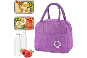 TZQFROCE 6L Kühltasche Klein Kühltasche Picknicktasche Isoliertasche Thermotasche Wasserdichte Mini Kühltasche Klein Lunchtasche für Büro Reisen Picknick Wandern Grillen - Lila