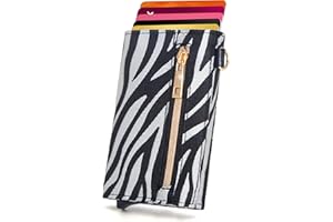 GUGGIARI® Tarjetero Hombre - Cartera Tarjetero Hombre con Monedero y Bolsillo Cortesía con Cierre Magnético -Tarjetero RFID de Aluminio