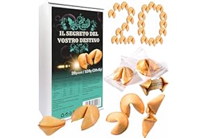 D&D Fun Cookies Biscotti della Fortuna | Biscotto magico per una Festa | Biscotti della fortuna cinesi | Biscotti confezionati singolarmente | Biscotti regalo | Fortune Cookies (S, 20, unità)