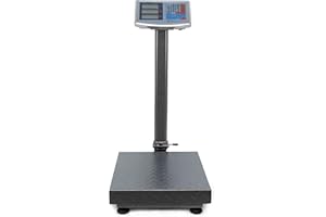 AGORADIRECT Báscula Industrial De Plataforma 250kg/20g, Plegable, Pantalla LCD Digital De Doble Cara, Plataforma De Acero Tratada Térmicamente 35x45cm, Balanza Industrial Para Paquetería - Grandmaster