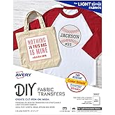 Avery Hafif Kumaşlar i&ccedil;in Yazdırılabilir Gerilebilir Isı Transfer Kağıdı, 8.5 "x 11", M&uuml;rekkep P&uuml;sk&uuml;rtmeli Yazıcı, 5 Yaprak (